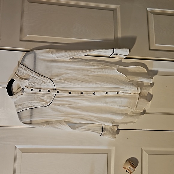 Free People AMORE AMORE PIPED TUNIC IN IVORY - Picture 7 of 8